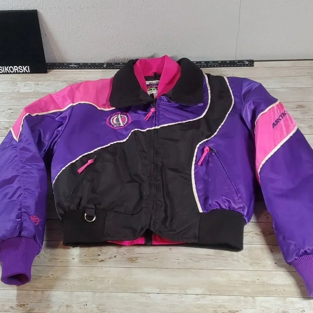 Retro Arctic Cat Women's Legend Neon 2-in-1 Snowmobile Jacket‎ Coat Size Medium